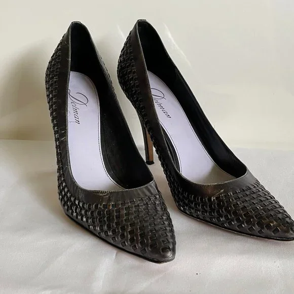 Delman Shoes Delman Black Leather High Heel Shoes Size Delman
